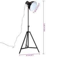 VidaXL Vloerlamp 25 w e27 61x61x90/150 cm zwart - thumbnail