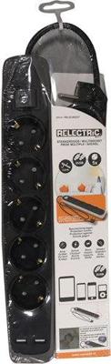 Relectric stekkerdoos 1,5 mtr 5-voudig 2x usb - relec492237 relec492237