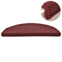 VidaXL Trapmatten 15 st 56x17x3 cm bordeaux halfrond - thumbnail