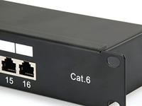 Equip 326417 16-poorts CAT.6 geschorst PATCHPANEL, zwart - thumbnail