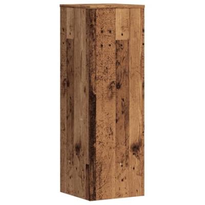 Plantenstandaards 2 st 33x33x100cm bewerkt hout oud houtkleurig