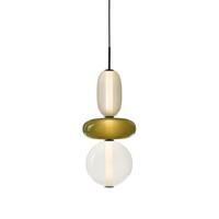 Bomma Pebbles Small Hanglamp - Configuratie 8 - Wit - groen - thumbnail