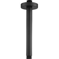 Ben Round Plafond douchearm 15cm gestructureerd zwart - thumbnail