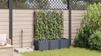 Tuin Bloempot 3 pcs Grijs 120 x 40 x 143 cm Staal - thumbnail