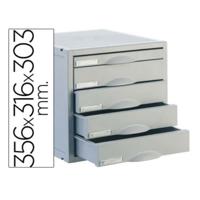 Archieflade Archivo 2000 8405C Grijs Aluminium 5 lades - thumbnail