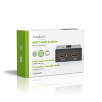 Nedis HDMI-Switch | 3 poort | 1 x HDMI Input / 2x HDMI Input | 1x HDMI Output / 2x HDMI Output | 1 stuks - VSWI3482AT VSWI3482AT - thumbnail