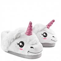Dieren Eenhoorn Pantoffels/sloffen Voor Meisjes Wit Maat 34/36 - thumbnail