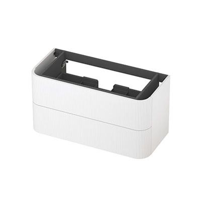INK - Afgeronde Onderkast Gelakt 2 Laden Softclose met Gefreesd Front Tbv Grepen - 1000x450x520 Mm - Mat Wit