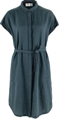 Fjällräven Dames Blousejurk Övik Hemp Dress W, mountain blue, Maat: XS