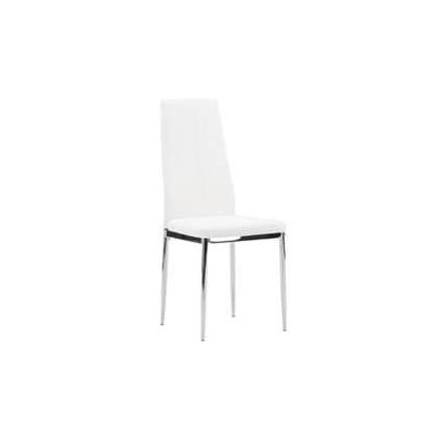 Fjôrd - Eetkamerstoel Zilver|Wit - PU Leer - Pastill - Set van 2