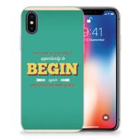 Apple iPhone X | Xs | Siliconen hoesje | met naam Quote Begin - thumbnail