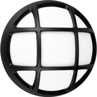 LED Plafondlamp Badkamer - Opbouw Rond 4W 4000K - Mat Zwart Kunststof