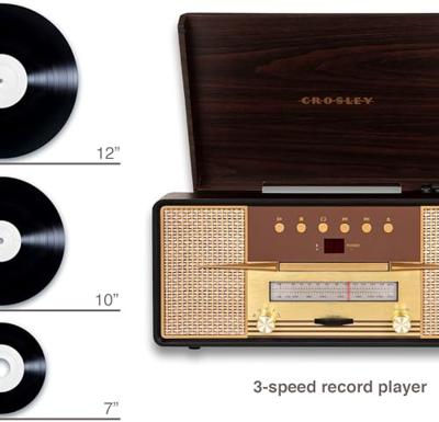 Crosley Rhapsody Mahogany platenspeler entertainmentset