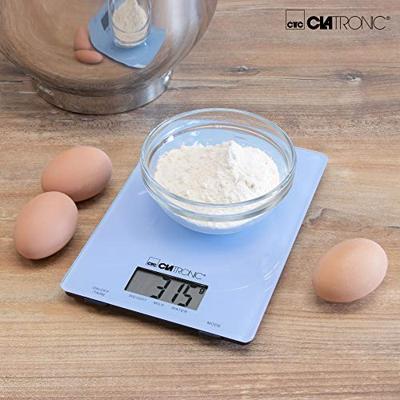 Clatronic KW 3626 LCD Keukenweegschaal Digitaal Weegbereik (max.)=5 kg Lichtblauw 220 x 150 x 16