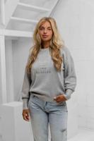 Guess Leighton Logo Sweater Dames Grijs - Maat XS - Kleur: Grijs | Soccerfanshop - thumbnail