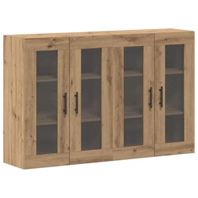 Wandkasten 2 Stuks Artisan Eiken 69,5 x 34 x 90 cm Gelaagd Hout