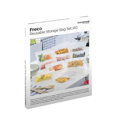 Set van herbruikbare zakjes voor voedingsmiddelen Freco InnovaGoods 10 Onderdelen