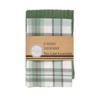 Ten Cate Theedoek en Keukendoek Ruit Groen - thumbnail