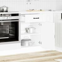 Keuken onderkast Lucca bewerkt hout wit - thumbnail