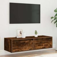 Tv-meubel met LED-verlichting 100X35,5x25 cm gerookt eikenkleur - thumbnail
