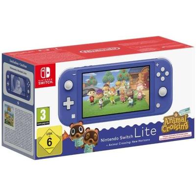 Nintendo Switch Lite (Blue) + Animal Crossing New Horizon (Digital)