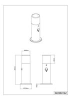 Trio SokkellampHoosic met bewegingsmelder - 522260142 - thumbnail