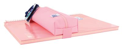 Pennenetui oxford rechthoek roze