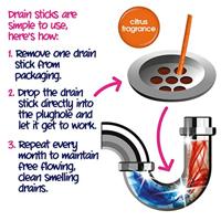 Ecozone Afvoer ontstopper sticks - citrus - 12 st. - thumbnail