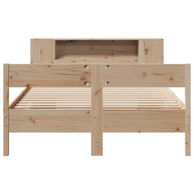 Bed met boekenkast zonder matras massief grenenhout 160x200 cm - thumbnail