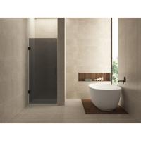 Wiesbaden Less Nisdeur - 900x2000x8mm - Nano - Rookglas - Mat Zwart - thumbnail