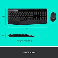 Logitech Wireless Combo MK345 - US-INTL-Layout Muis, Set met toetsenbord en muis, Toetsenbord Draadloos QWERTY, Engels Zwart Numeriek toetsenbord - thumbnail