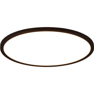 LED Plafondlamp - Plafondverlichting - Trion Urea - 30W - Aanpasbare Lichtkleur - RGB - Afstandsbediening - Dimbaar - Rond - Mat Zwart - Kunststof