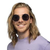 Boland Partybril hippie xl grijs - thumbnail