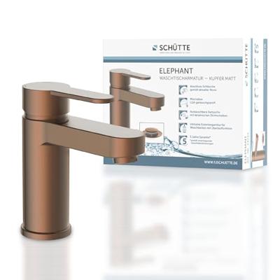 ELEPHANT ééngreepsmengkraan wastafel, koper mat keramische schijven geluidsarme, verwisselbare 40 mm-cartouche flexibele metalen aansluitslangen 350 mm volgens DVGW/KTW-A 1 ¼" (Ø ca. 4 cm) dru ELEPHANT ééngreepsmengkraan wastafel, koper mat keramische schijven geluidsarme, verwisselbare 40 mm-cartouche flexibele metalen aansluitslangen 350 mm volgens DVGW/KTW-A 1 ¼" (Ø ca. 4 cm) dru