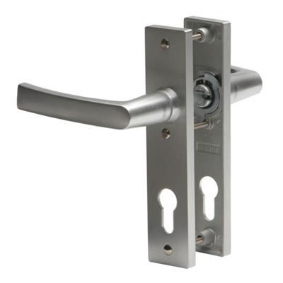 Nemef 3251 P Beslag kortschild rechthoekig | Blok kruk-kruk | beslagset | geveerd | krukstift 8mm | F1 aluminium | PC55-PC55 - 9325116550