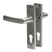 Nemef 3251 P Beslag kortschild rechthoekig | Blok kruk-kruk | beslagset | geveerd | krukstift 8mm | F1 aluminium | PC55-PC55 - 9325116550 - thumbnail