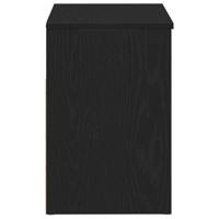 Schoenenbank met plank Zwart Eiken 60 x 30 x 45 cm Bewerkt hout - thumbnail