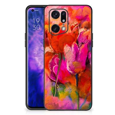 Kleurrijke Telefoonhoesje OPPO Find X5 Pro Tulips