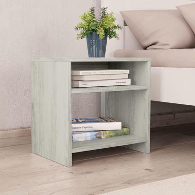 vidaXL Nachtkastjes 2 st 40x30x40 cm spaanplaat betongrijs