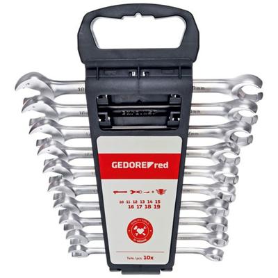 Gedore RED R05905010 Open Ringratel-steeksleutelset Metrisch 10 - 19 mm 10-Delig 3301003 - R05905010
