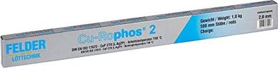 Felder Cu-Rophos 2 Soldeertin Staaf, Loodvrij CuP 279 1 kg 2 mm
