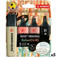 Fluorescerende Markeerstift Set Stabilo BOSS ORIGINAL NATURECOLORS Multicolour 4 Onderdelen (5 Stuks) - thumbnail