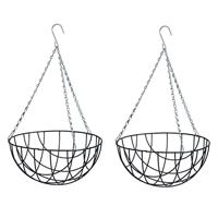 Hanging basket metaaldraad groen geepoxeerd incl. ketting H13x dia. 25cm Nature - Nature - thumbnail