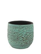 Evi antiq brons bloempot binnen 15x13 cm - thumbnail