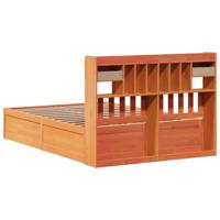 Bedframe zonder matras massief grenenhout wasbruin 150x200 cm - thumbnail