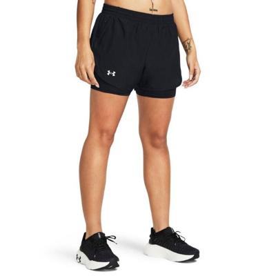 Under Armour Fly By 2-in-1 Running Korte Broek Dames Black/Black/Reflective L