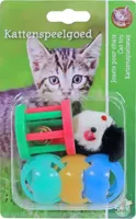 Boon Kattenspeelgoed Set Muis Klos Rammelbal - thumbnail