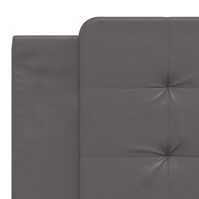Bed met matras kunstleer grijs 180x200 cm - thumbnail
