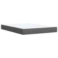 Boxspring met matras stof donkergrijs 140x190 cm - thumbnail