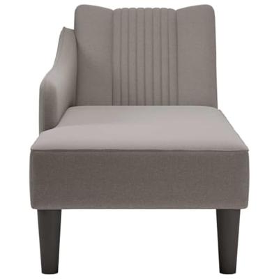 Chaise longue met rechterarmleuning stof taupe Chaise longue met rechterarmleuning stof taupe
